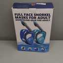 QingSong Full Face Snorkel Mask for Adults, Snorkeling Gear with Camera Mount, 180 Degree Panoramic View Snorkel Set Anti-Fog Anti-Leak (Small-Medium, 2 Pack - Black+Pink)