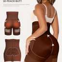 Lover-Beauty Tummy Control Shapewear for Women Strapless Fajas Body Shaper Shorts Butt Lifter Girdle (Brown, XL)