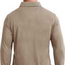 Men's Business Long and Short Sleeve Polo Shirts Mercerized Cotton Blend Casual Stylish Collared Shirts (XL)