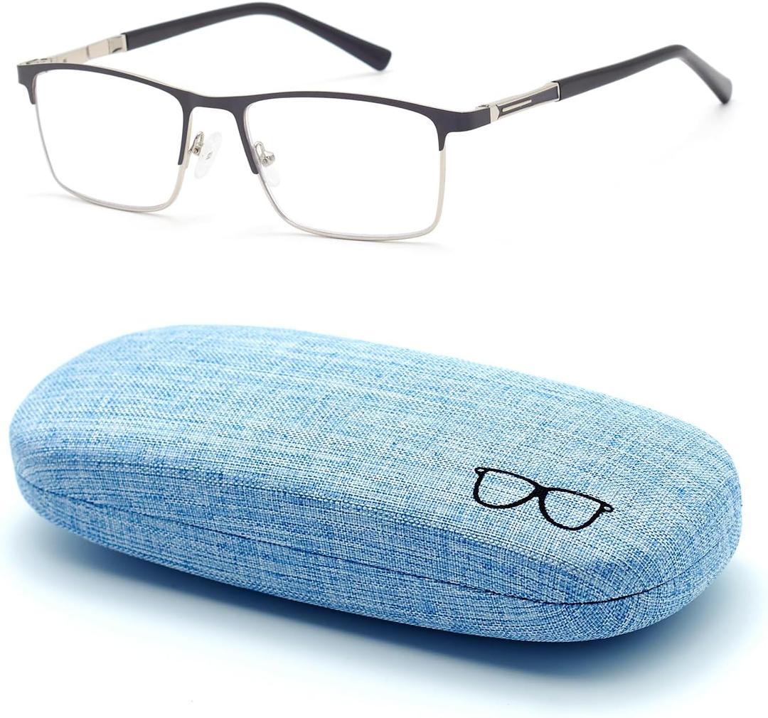 Nearsighted Glasses for Distance with Hard Case Spring Hinge Blue Light Glasses Not Reading Glasses