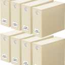 SpaceAid 8 Pack Bed Sheet Organizers and Storage, Foldable Sheet Organizer for Linen Closet, Sheets Set Folder Keeper with Window XL (Queen & King Size) Bedding Container (Beige, 8 Pack), Each Storage Organizer SIZE: 5"W x 15"D x 12.8"H