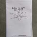 52 Inch Modern Ceiling Fans with Lights and Remote Control