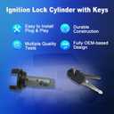 Ignition Lock Cylinder Switch Fits for Cadillac Escalade Chevy Blazer Express Tahoe C/K Savana Jimmy Yukon 1998-2002 (with Keys), Replaces# 924-893 26049532