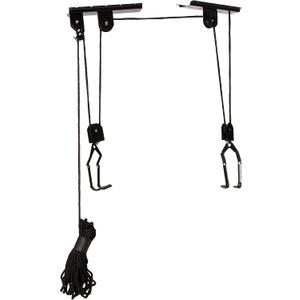 Bike Hanger - Overhead Hoist Pulley System with 100lb Capacity for Bicycles or Ladders - Secure Garage Ceiling Storage by Rad Sportz