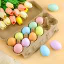 11 Pcs Easter Ceramic Eggs Pastel Easter Eggs Fake Nest Egg Easter Decoration for Easter Egg Hunt Crafts Bowl Basket Fillers Easter Home Party Decor