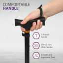 Allay Walking Cane for Men & Women - Foldable, Adjustable, Collapsible Walking Canes for Seniors Balance, Free Standing, Pivot Tip, Heavy Duty, with Travel Bag | Walking Sticks for Seniors & Adults
