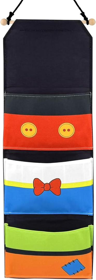 RUNROLE 3 Pocket Canvas Fish Extender - 10 Inch Width, Portable, Easily Customize, Hanging Storage Organizer, 2026&2027 FE for Gift Exchanges and Pixie Dust, Cruise Essentials (Mix Style)