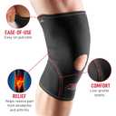 McDavid 402 Knee Support With Open Patella, Black, Large