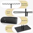 Jewelry Organizer Stand, Metal Jewelry Holder with Tray for Necklaces, Earrings, Rings Durable Rustproof Storage Display Aesthetic Room Decor for Women (Black)