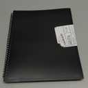 CRANBURY Sheet Music Folder 9x12 - Dual Use Music Holder (Black), Store Pages Inside 24 Protective Sleeves or Annotate Exposed Pages, Music Binder with Spiral Binding Stays Opens and Lays Flat