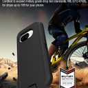 for Pixel 9A Case, 16ft Drop Protection, with Dustproof Port Cover, 3-Layer Shockproof Heavy Duty Phone Case for Google Pixel 9A, Black