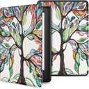 TNP Case for Kindle 10th Generation - Slim & Light Smart Cover Case with Auto Sleep & Wake for Amazon Kindle E-Reader 6" Display, 10th Generation 2019 Release (Life Love Tree)