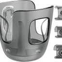 Stroller Cup Holder Fits for UPPAbaby Vista/Vista V2/Vista V3/Cruz/Cruz V2/Minu/Minu V2/Minu Duo, Securely Hold The Cup, Quick Attachment, Folds with Stroller, Drinking On The Go, 1Pack (Gray)