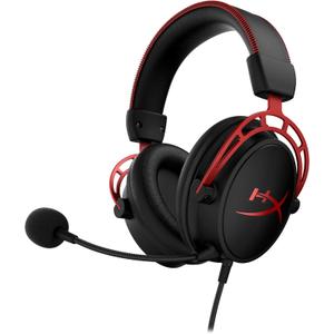 HyperX Cloud Alpha - Gaming Headset, Dual Chamber Drivers, Legendary Comfort, Aluminum Frame, Detachable Microphone, Works on PC, PS4, PS5, Xbox One/ Series X|S, Nintendo Switch and Mobile  Red