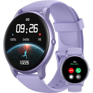 Parsonver Smart Watch(Answer/Make Calls), Smartwatch for Women Men IP68 Waterproof, 100+ Sport Modes Fitness Activity Tracker, Heart Rate/Sleep/Steps Monitor, Fitness Watch for Android iPhone, Purple