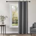 ChrisDowa Blackout Curtains 84 inches Long for Bedroom - Grommet Thermal Insulated Room Darkening Curtains for Living Room (1 Panel, Grey, 42 x 84 Inch)