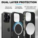 Magnetic for iPhone 13 Pro Case Christian Cross Camo Phone Case, Shockproof Slim Soft TPU and Hard PC Protective Cases Compatible with MagSafe Protective for Religious Boy Men Women, Black