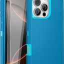 JGS for iPhone 16 Pro Max Case 6.9", Military Grade 3 in 1 Heavy Duty Shockproof/Drop Proof Case with 2 PCS Tempered Glass Screen Protector (Blue)