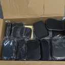 meekoo 162 Pcs Metal Tins Empty Rectangular Storage Container Kit Includes 80 Hinged Tin Box 3.7 x 2.4 x 0.8 Inch Craft Organizers Metal Boxes With Lid 80 Adhesive Tags 2 Black Paint Pens (Black)