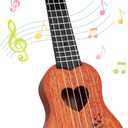 YEZI Kids Toy Classical Ukulele Guitar Musical Instrument, Brown (Brown)