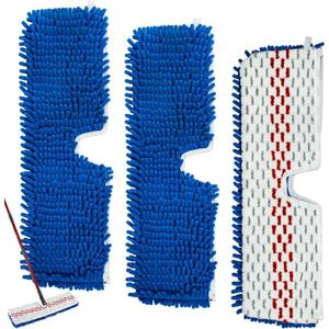 Mop Heads Replacements for Ocedar 3-Action Microfiber Flip Mop, 3 Pack Double Sided Mop Replace Head Mop Refills with Microfiber & Chenille for Dry Wet Use, Reusable, Machine Washable