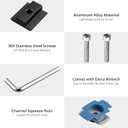 Anbte 10pcs Solar Panels Mid Clamps for Unistrut, Aluminium Solar Panel Brackets 30mm/35mm, Mounting Kit for Metal Roof, Tin Roof, Flat Roof, Sheet Roof, Black