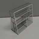 Small Acrylic Organizer Shelf, 7.75“ x 6.75“ x 3.125“