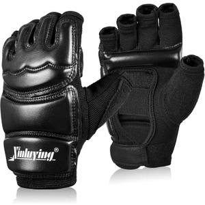 Xinluying Punch Bag Taekwondo Karate Gloves for Sparring Martial Arts Boxing Training Fingerless Women Kids Large