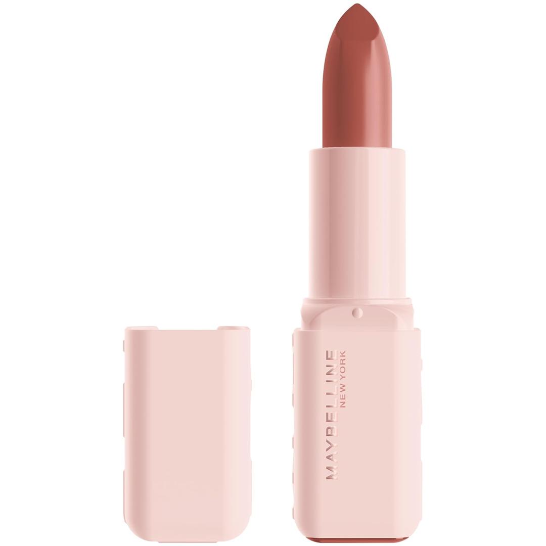 MAYBELLINE Serum Lipstick, Hydrating Lip Makeup with 8HRs of Lip Plumping Moisture with Hyaluronic Acid + Oil Blend, Upstate (Light Cool Brown Satin) (0.12 Ounce (Pack of 1))
