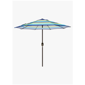 Blissun 9' Outdoor Patio Umbrella, Outdoor Table Umbrella, Yard Umbrella, Market Umbrella with 8 Sturdy Ribs, Push Button Tilt and Crank