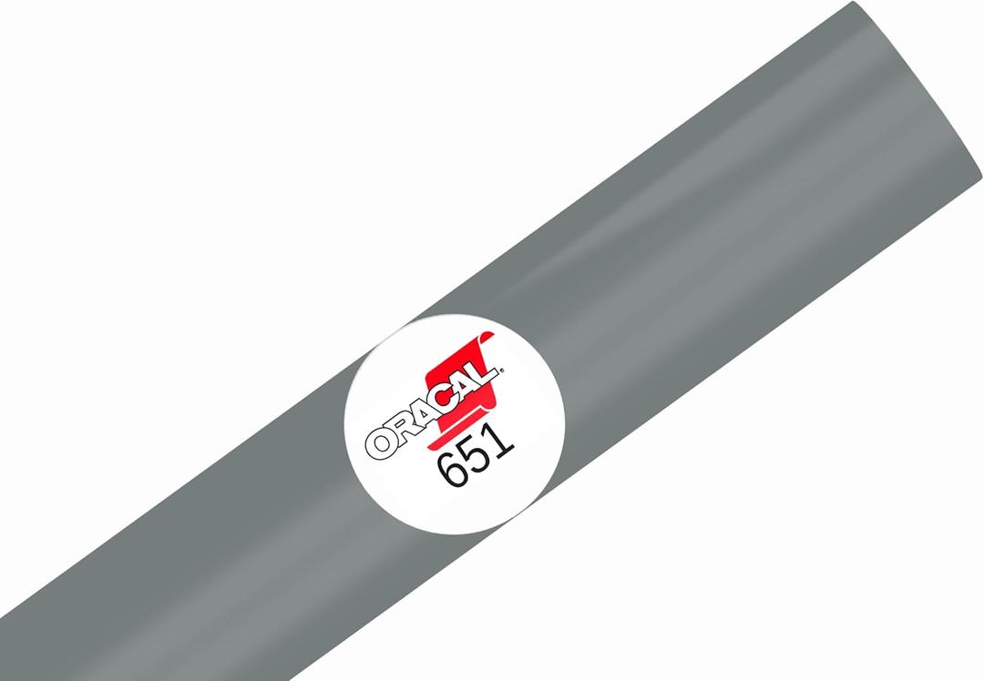 ORACAL 651 Glossy Permanent Vinyl 12 Inch x 15 Feet (Grey)