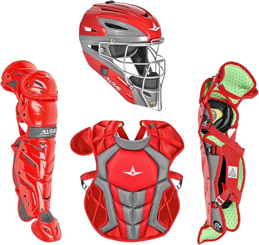 All-Star S7 Axis Ages 12 to 16 - Baseball Catching Equipment Kit (Includes Helmet, Chest Protector, Leg Guards), Meets NOCSAE