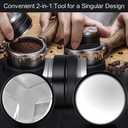 51mm Espresso Tamper and Distributor, MATOW Dual Head Coffee Leveler Compatible with Delonghi 51mm Portafilter, Adjustable Depth-Professional Espresso Hand Tampers