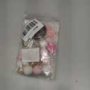 20Pcs Mouse Birthday Cake Topper with Bows and Ears Happy Birthday Party Baby Shower Decorations Supplies (Pink)