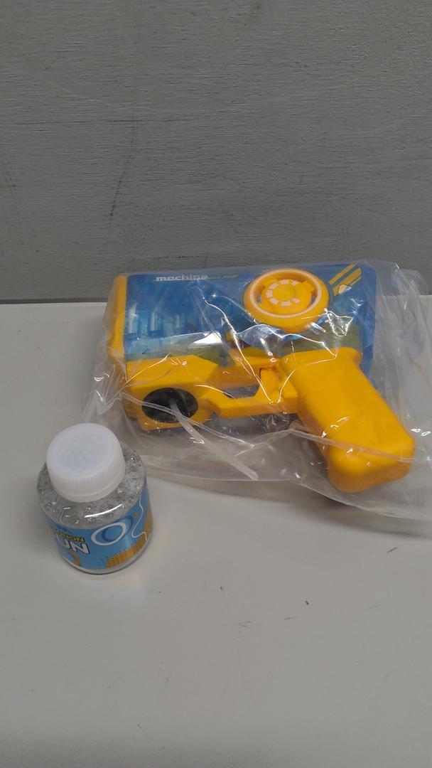 Bubble Guns with Bubble Solution- 1 Pack, Bubbles Gun, Blaster, Blower, Maker, Machine for Boys Girls, Birthday Gifts for Ages 3 4 5 6 7 8 Year Old Kid, Outdoor Toys for Toddlers, Party, Wedding (Blue/Yellow)