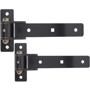 Heavy Duty Gate Hinges 13 Inch, 900 Lbs Capacity with Built-in Ball Bearings, Bolt-On/Weld-On 180 One-Way Open Hinges for Wooden/Metal Gates, Fence, Shed, Barn, Garage & Garden Gates(Patent Pending)