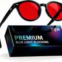 TIJN Blue Light Blocking Glasses Men Women Vintage Thick Round Rim Frame Eyeglasses