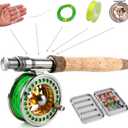 Sougayilang Fly Fishing Rod Reel Combos with Lightweight Portable Fly Rod and CNC-machined Aluminum Alloy Fly Reel,Fly Fishing Complete Starter Package