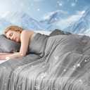 Snuggle Sac Cooling Comforter King Size, Breathable Cooling Blankets for Hot Sleepers and Night Sweats, Soft Lightweight King Size Blankets, 106x90 Inches, Dark Gray