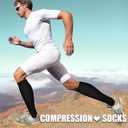 Laite Hebe 3 Pack Medical Compression Sock-Compression Sock For Women and Men Circulation -Best for Running,Nursing,Athletic Sports (Small-Medium, 02-black/White/Grey)