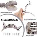 Canitor Flat Hair Clips for Women Flat Claw Clips for Thin Hair Acrylic French Clips Hair Accessories Gifts for Women Duckbill Duck Billed Alligator Barrette Hair Clips