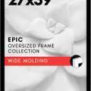 Americanflat 27x39 Poster Frame with Polished Plexiglass - Black Picture Frame - Wide Photo Frames Made of Engineered Wood for Vertical or Horizontal Wall Display - Epic Collection - Black