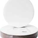 ONE MORE [25pcs] 10" White Cakeboard Round,Disposable Cake Circle Base Boards Cake Cardboard Pizza Plate platter 10 inch,Pack of 25
