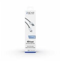 ZGear Lightning Tip Braided Charge Cable, 4 ft 