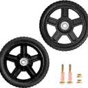 7 Inch Lawnmower Wheel with Bolts Gaskets, Lock Nuts Kit Fit for Most Push Lawn Mowers/Generator/Garden Tiller/Hand Truck, 2 Pack
