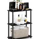 FIDUCIAL HOME 3 Tiers Small Bookshelf Book Shelf Easy to Assemble, White