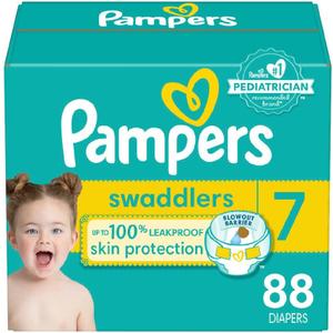 Pampers Baby Diapers - Swaddlers - Size 7, 88 Count, Ultra Absorbent Disposable Infant Diaper