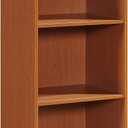 Hodedah Import 3 Shelf Bookcase, Cherry 11.77"D x 15.91"W x 35.67"H