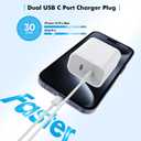 iPhone 17 Charger,Apple Charger Fast Charging,2Pack Dual Port Power Delivery Apple Charging Block,6FT USB C to C iPhone 17 Charge Cable,USB C Charge for iPhone 17/17 Air/16/15 Pro/iPad Pro/Air/Mini