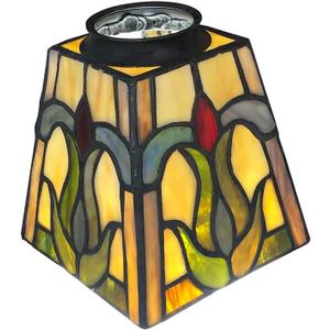 [HUIMEIJU] Tiffany lampshade, square lampshade, colored glass lampshade, Fan lampshade replacement, wall lampshade, pendant lampshade replacement, separate lampshade, HMJ6036